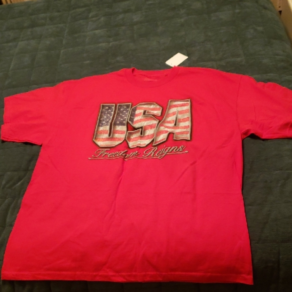 USA Freedom Reigns Red T-Shirt